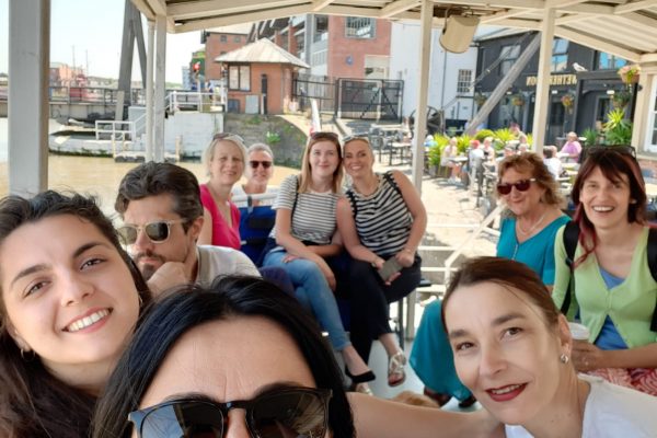 Staff boat cruise in Gloucester Docks