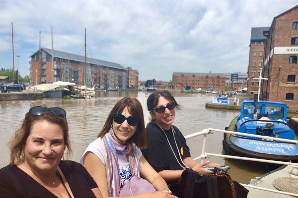 Managers on boat trip