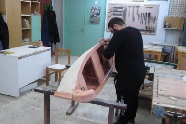 picture 4 Construction of a small boat that the University of Macedonia had ordered for their Christmas celebration.